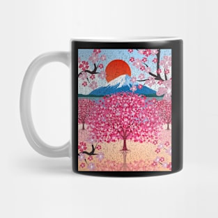 Japanese Sakura Tree Pink Flower Japan Cherry Blossom Mug